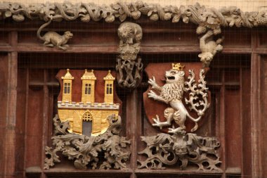 Prag 'ın eski bir kasabasında mimarlık