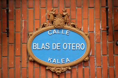 Bilbao 'da tipik sokak sinyali