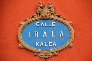 Bilbao 'da tipik sokak sinyali