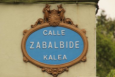 Bilbao 'da tipik sokak sinyali