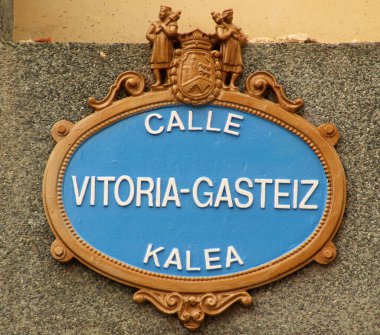 Bilbao 'da tipik sokak sinyali