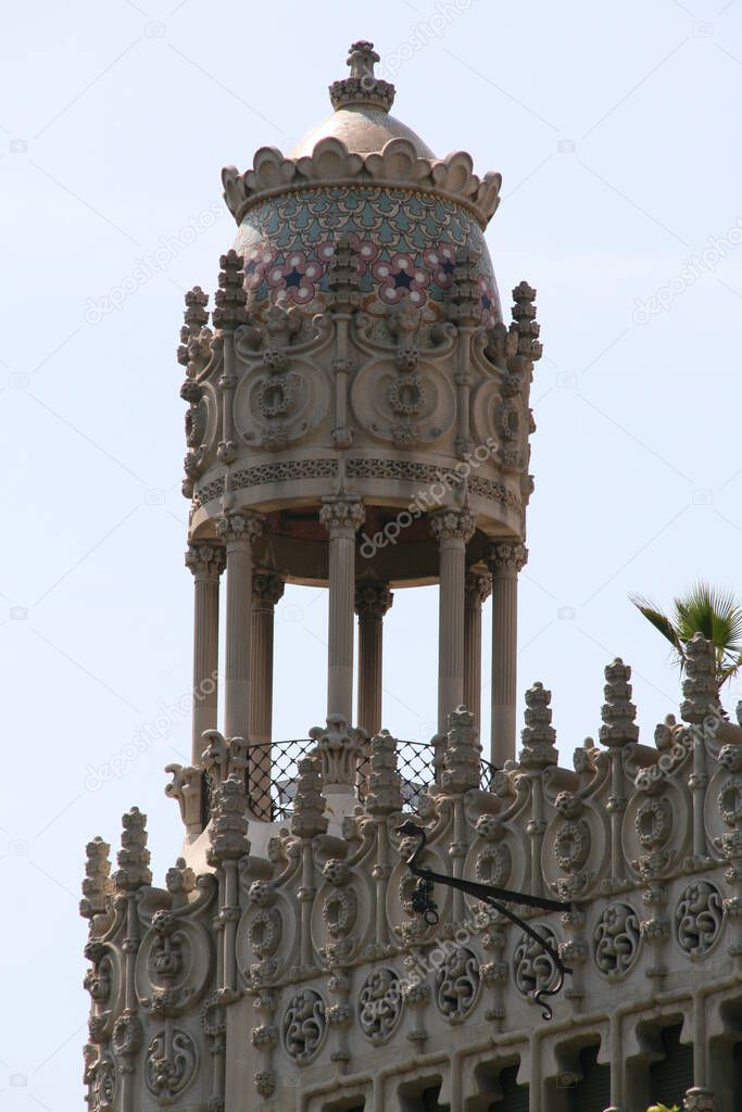 Architecture in the downtown of Barcelona