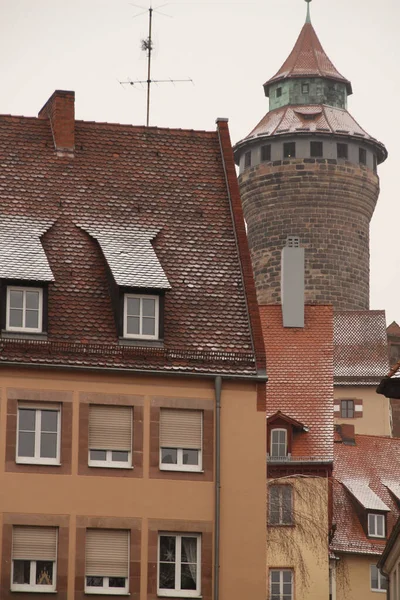 Widok Stare Miasto Nuremberg — Zdjęcie stockowe