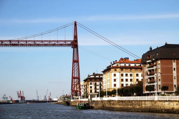Hängebrücke Über Der Mündung Von Bilbao — Stockfoto