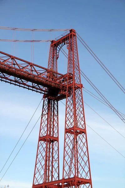Lógó Híd Felett Torkolat Bilbao — Stock Fotó