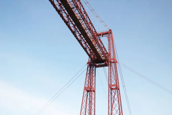 Ponte Suspensa Sobre Estuário Bilbau — Fotografia de Stock