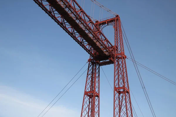 Hanging Bridge Estuary Bilbao — Stock Photo, Image