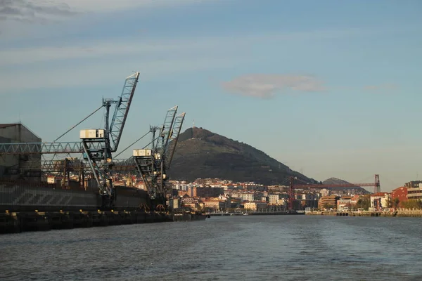 Gru All Estuario Bilbao — Foto Stock