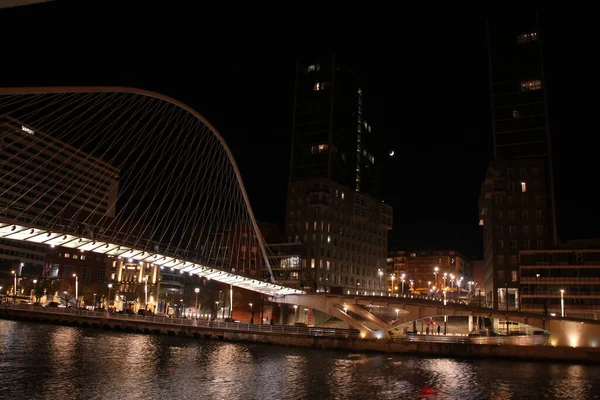 Puente Sobre Estuario Bilbao — Foto de Stock