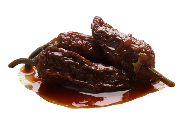 Chipotle en Adobo sauce (Jalapeno affumicato), sentieri — Foto Stock
