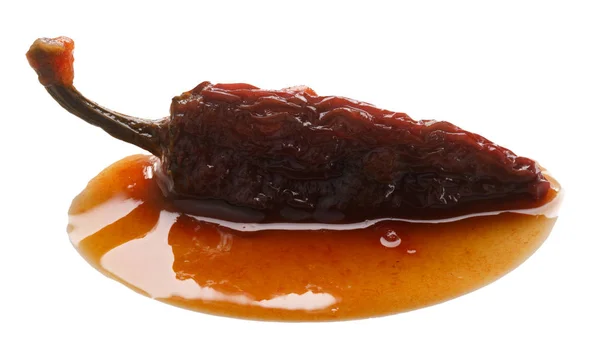 Chipotle en Adobo sauce (Jalapeno affumicato), sentieri — Foto Stock