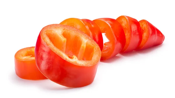 Hot wax or paprika pepper rings, paths — Stock Photo, Image