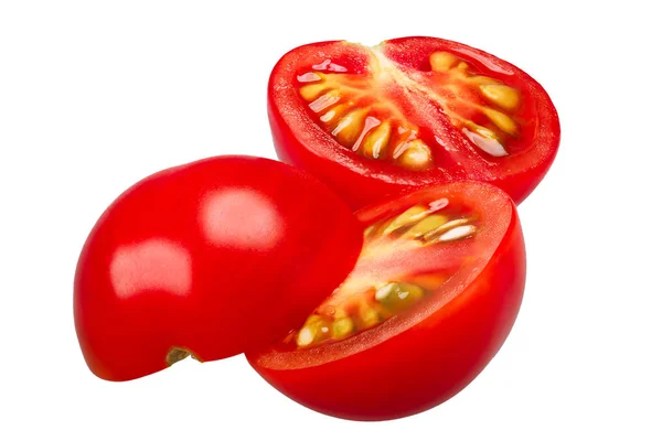 Cherry tomat halvor, vägar — Stockfoto