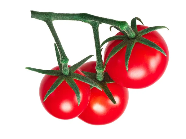Cherry ciliegini pachino tomatoes cluster, paths — Stock Photo, Image