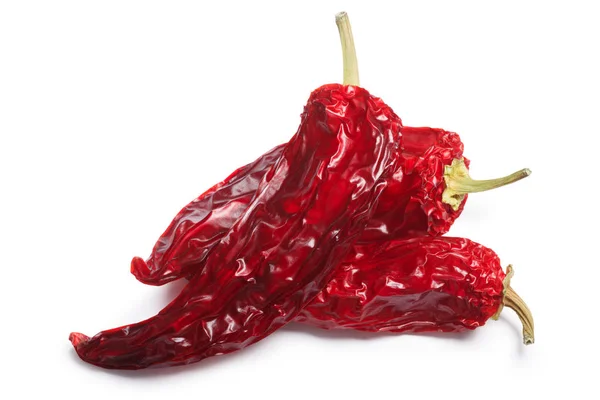 Torkade hela paprika chile, vägar, ovanifrån — Stockfoto