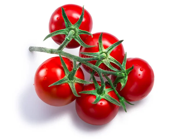 Cluster of tomatoes, paths, top view — Stock Photo, Image