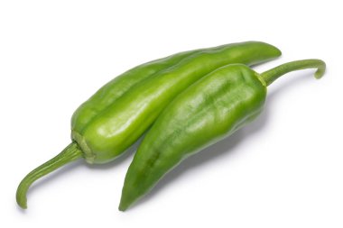 Numex Big Jim yeşil chiles, yolları, üstten görünüm