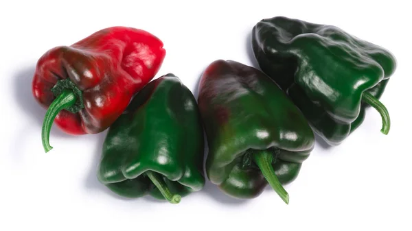 Ancho Grande chile papričky, pohled shora, cesty — Stock fotografie