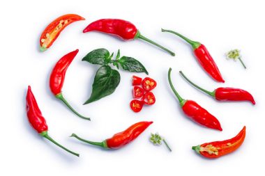 Aji Brezilyalı Bonanza biber, yolları, üstten görünüm