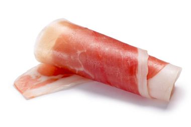 Tedavi et jambon jamon dilim yerleştirilmiştir, yolları