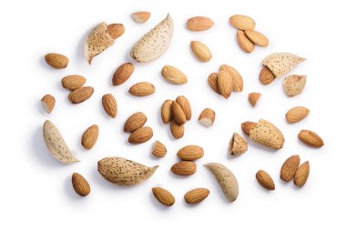 Badem tohumları P. amygdalus, yolları, üstten görünüm