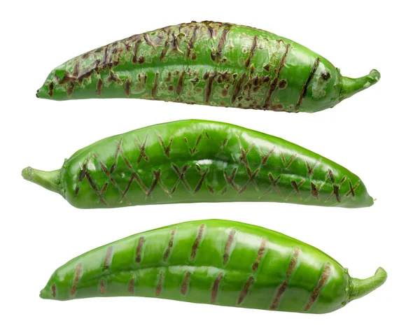 Roasted hatch green chiles — Stock Photo, Image