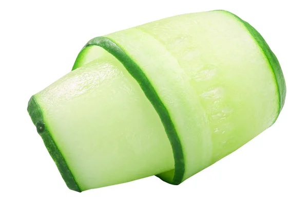 Cucumber curl, roll slice, paths — Stock Photo, Image