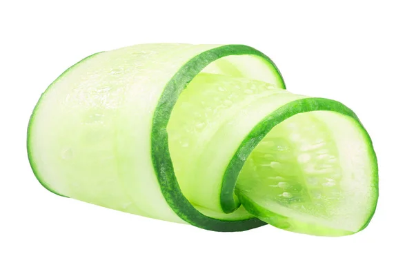 Cucumber curl, roll slice, paths — Stock Photo, Image