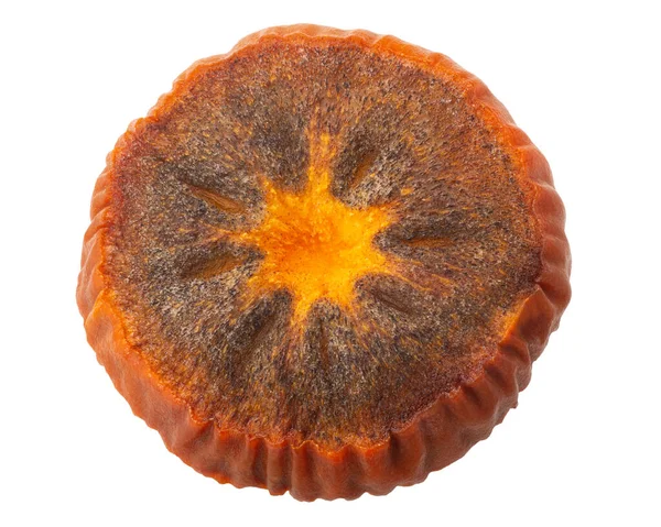 Dried persimmon slice, paths — Stock Photo, Image