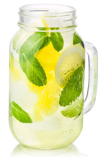 Frasco de limonada de hortelã de abacaxi, caminhos — Fotografia de Stock