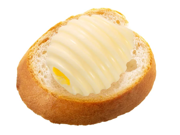 빵, 길, 꼭대기에 버터를 바르는 모습 — 스톡 사진
