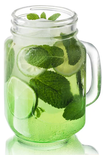 Mojito cocktail jar, paths — 스톡 사진