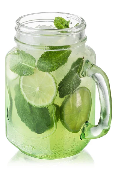 Mojito cocktail jar, paths — Stock Photo, Image