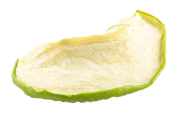 Zielone jabłko chipsy, ścieżki — Zdjęcie stockowe