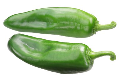 Anaheim biberi, tüm yeşil kabuk (Capsicum annuum meyvesi)