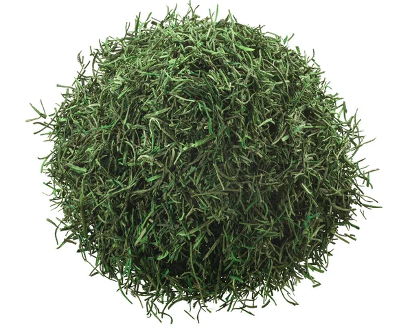 Pile Broken Dried Dill Anethum Graveolens Isolated Top View — Stock Photo, Image