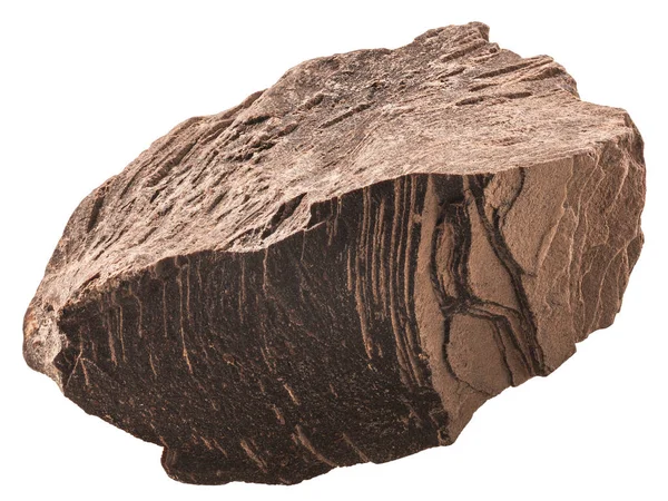 Kawałek Zgniecionej Czekolady Lub Stałej Masy Kakao Izolowany — Zdjęcie stockowe