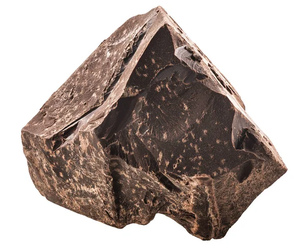 Шматок Грубо Подрібненого Шоколаду Або Твердого Какао Маси Ізольовані — стокове фото
