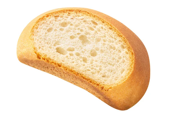 Bröd Baguette Skiva Isolerad Ovanifrån — Stockfoto