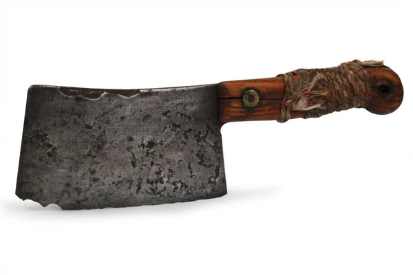 Vecchio coltello da macellaio — Foto Stock