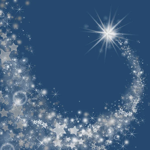 Niebieskie Światła Boże Narodzenie Abstrakcyjne Tło — Zdjęcie stockowe
