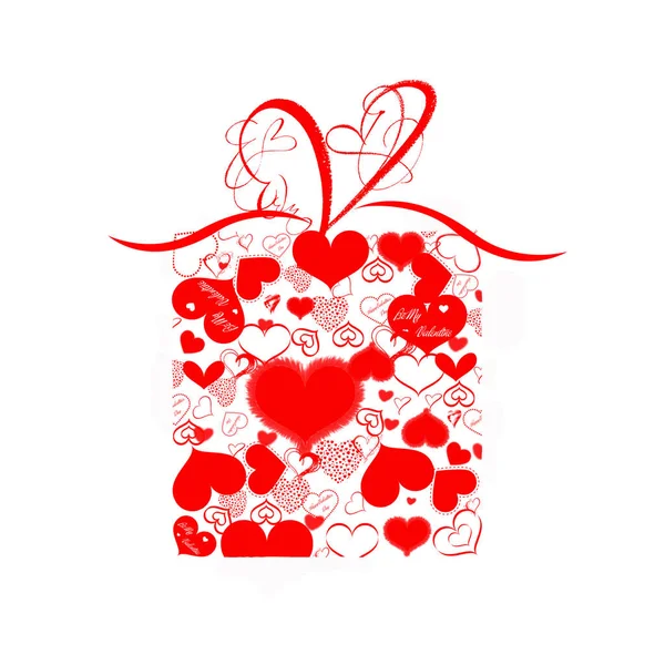 San Valentín Resumen Ilustraciones Fondo Del Corazón Del Día San — Foto de Stock