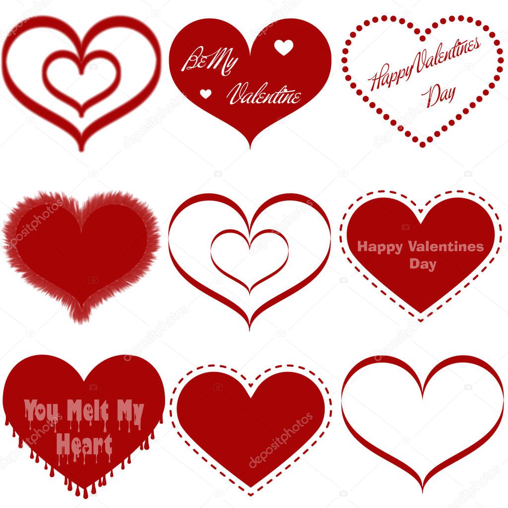 It's Valentine's Day! Abstract Valentine's day heart background illustrations.