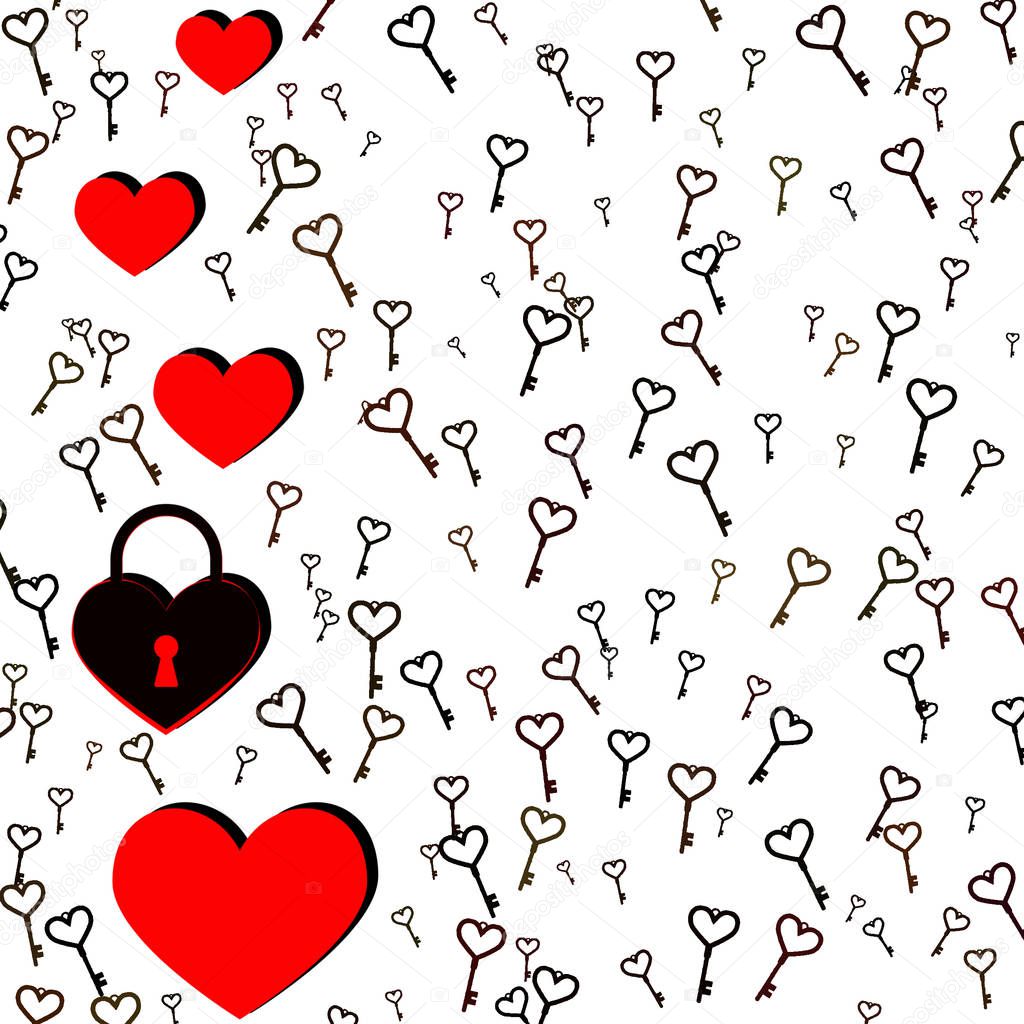 It's Valentine's Day! Abstract Valentine's day heart background illustrations.