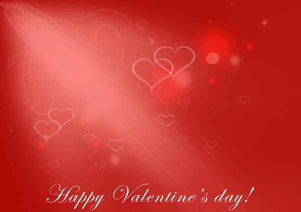 San Valentino Astratto San Valentino Cuore Sfondo Illustrazioni Combinazione Rossa — Foto Stock