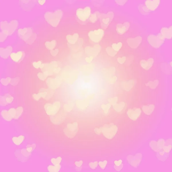 White Hearts Bokeh Pink Background Background Valentine Day — Stock Photo, Image