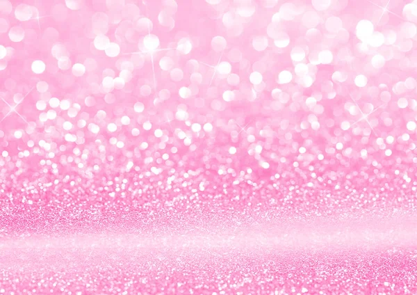 Pink texture background with glitter sparkles. Festive glitter background.