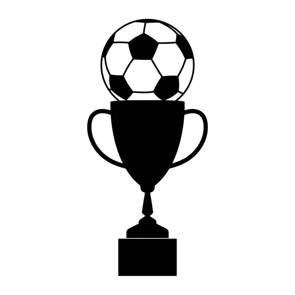 Trofeo Calcio Coppa Calcio Nero Vector Silhouette Illustrazione Illustrazioni Stock Royalty Free