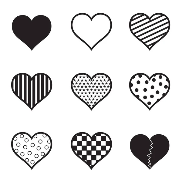 Kalpler Icon Set siyah siluet vektör çizim