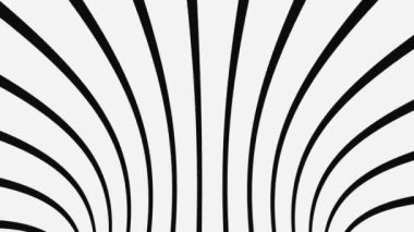 Siyah ve beyaz psikedelik optik illüzyon. Soyut hipnotik animasyon arka planı. Spiral geometrik döngü monokrom duvar kağıdı